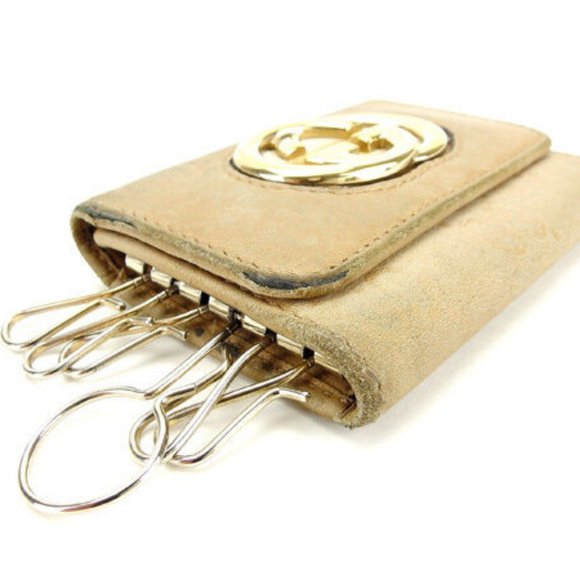 Gucci Key holder Key case Guccissima Beige Gold Woman Authentic Used Y4466 - Picture 4 of 6